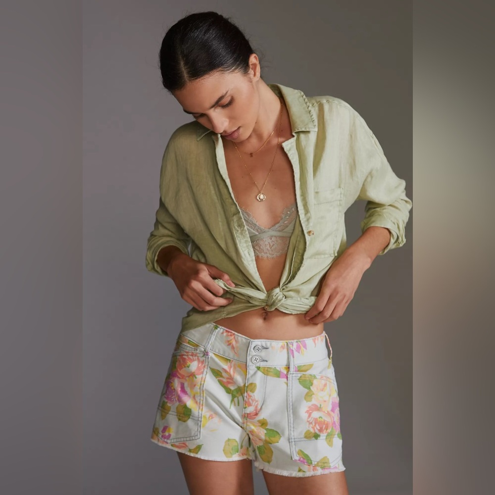 Anthropologie Pilcro The Wanderer Low-Rise Floral Shorts Size 29 - Picture 5 of 14
